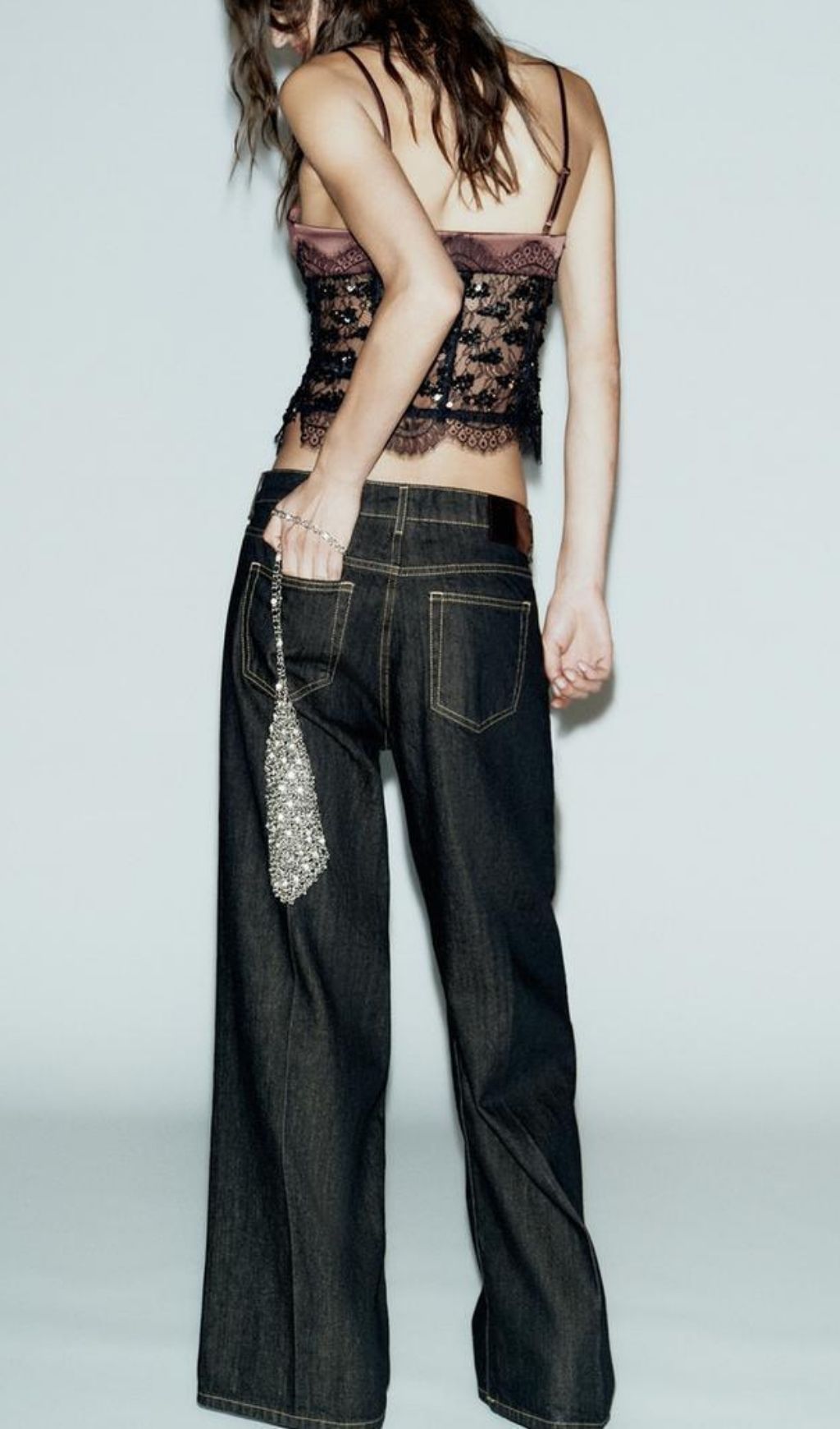 Fashionslee Women Laurene Lace Sequin Crop Top