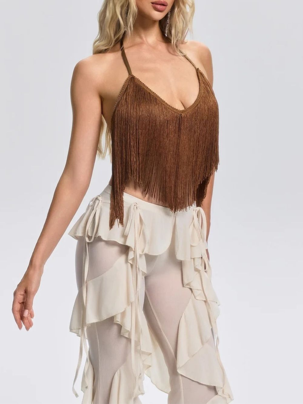 Fedora Backless Fringe Top