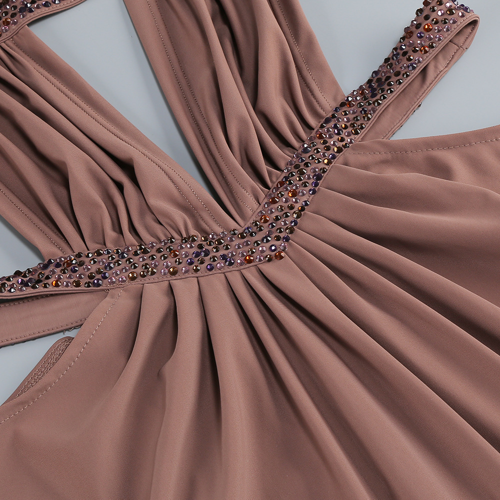 5bf5ff863446a623d111ba2aece58944 Makani Halter Cutout Embellished Maxi Dress