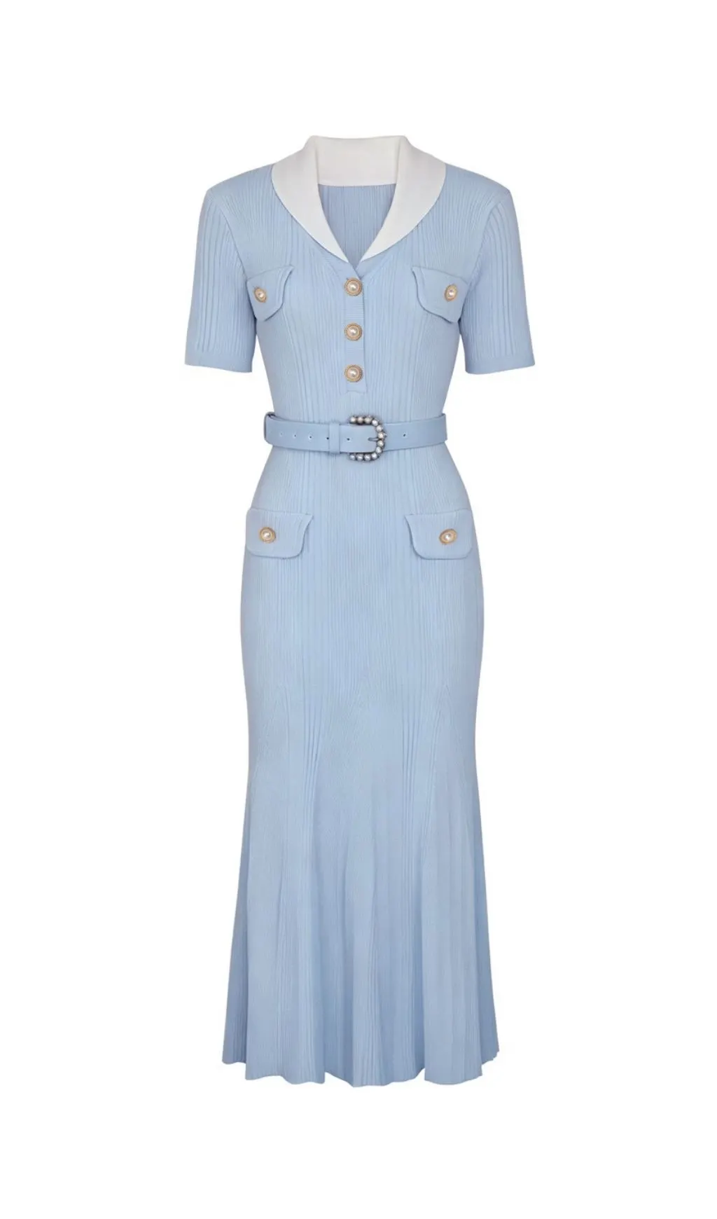 5d31e84328915cb13d4c82cb9fc552f0.webp Fashionslee Women Madelief Short Sleeve Knit Midi Dress