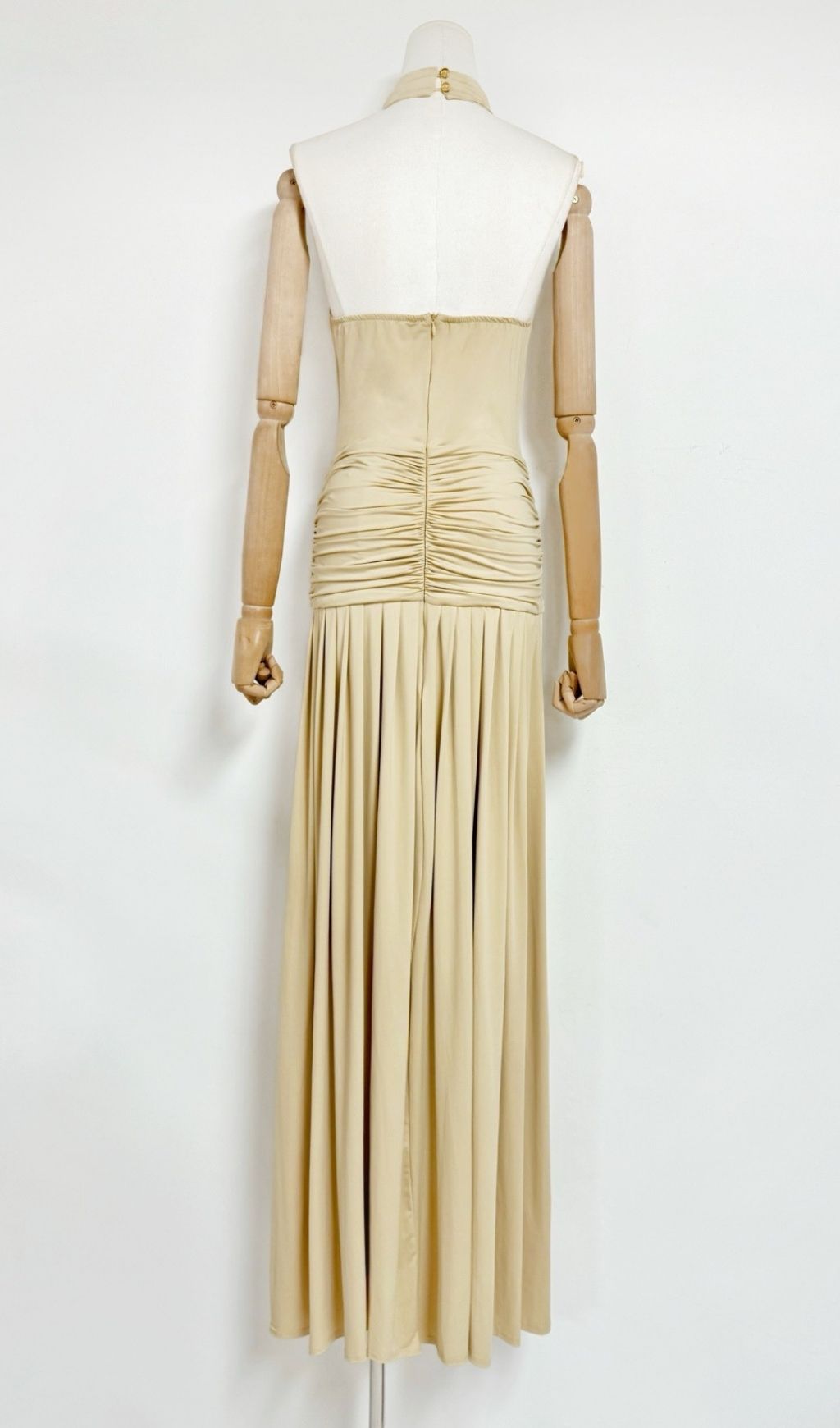 Fashionslee Women Macawi Halter Ruched Maxi Dress