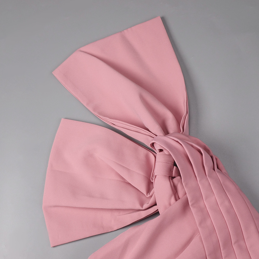 Fashionslee Women Laurentia Pink One-Shoulder Mini Dress