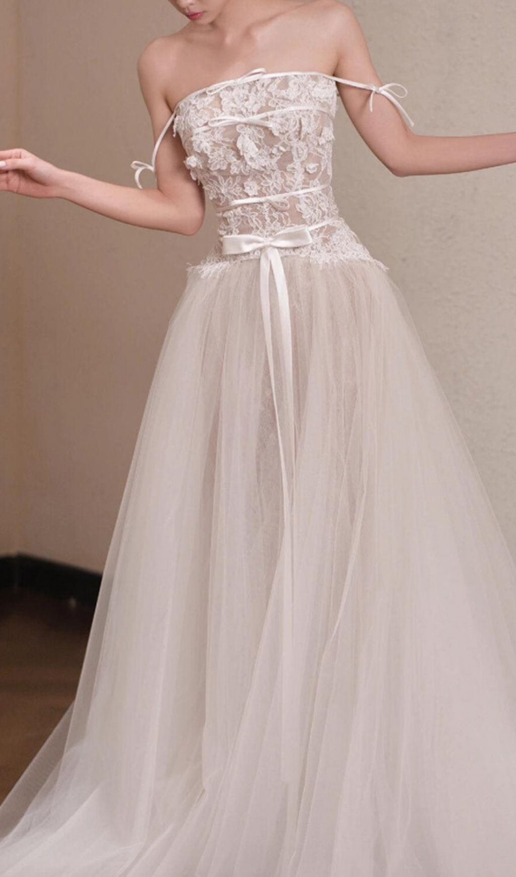 5ef3a176465a27af0a3753d8ae04c915 Letizia White Strapless Lace Mesh Maxi Dress