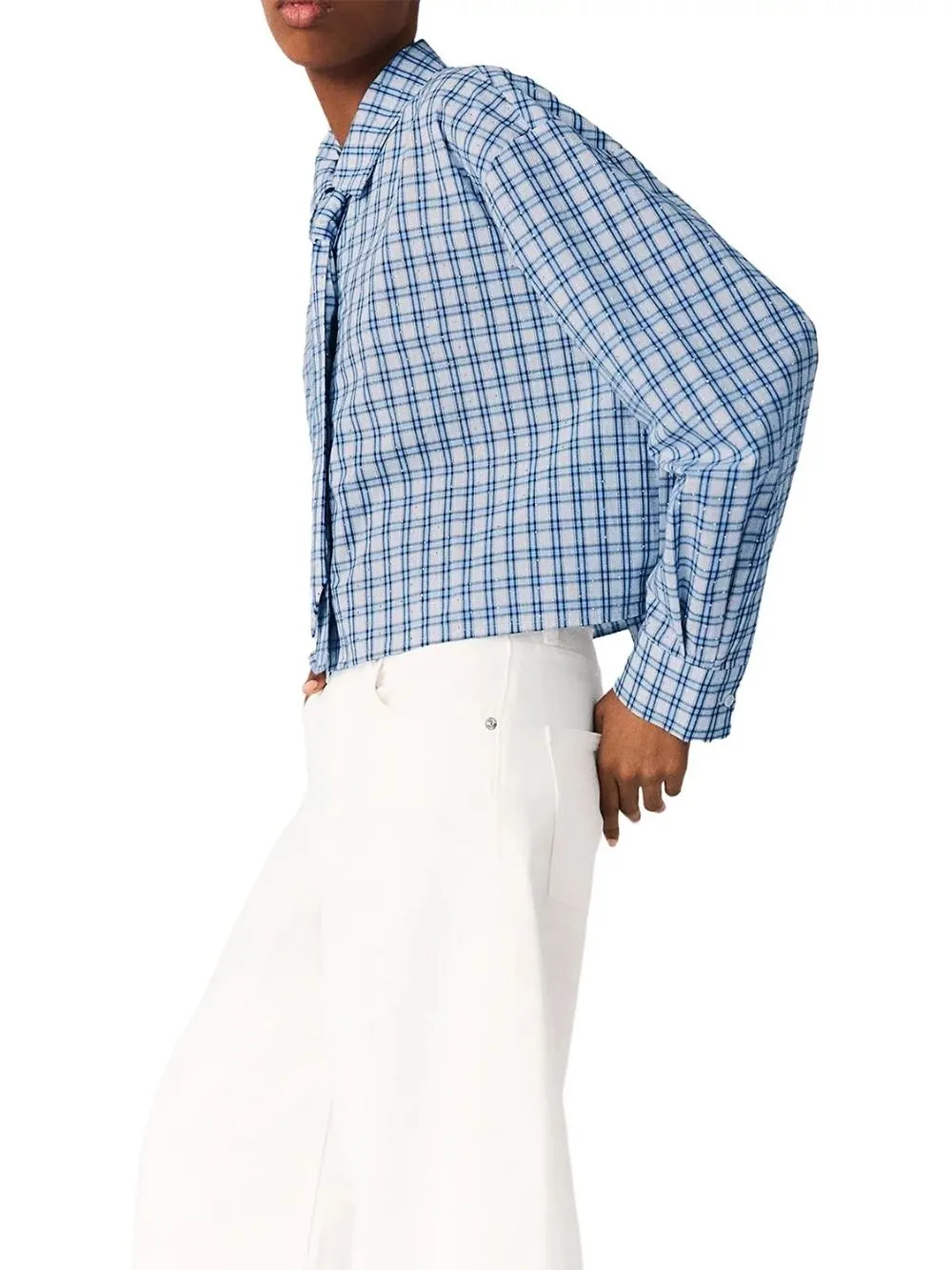 Rhinestone Shirt with Removable Tie - OWNCI Rhinestone Shirt with Removable Tie - OWNCI