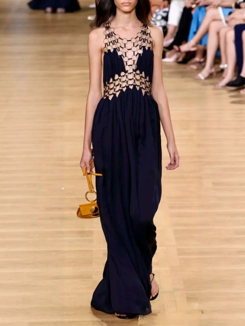 Tavion Black Backless Cutout Maxi Dress