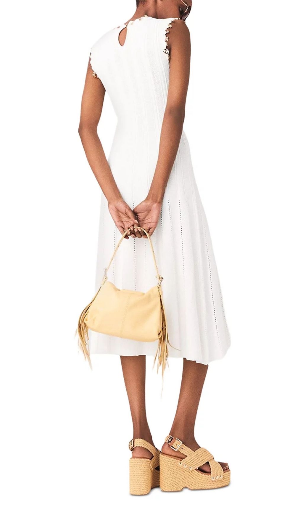 Fashionslee Women Rishell Gold Jewelry Knit Midi Dress