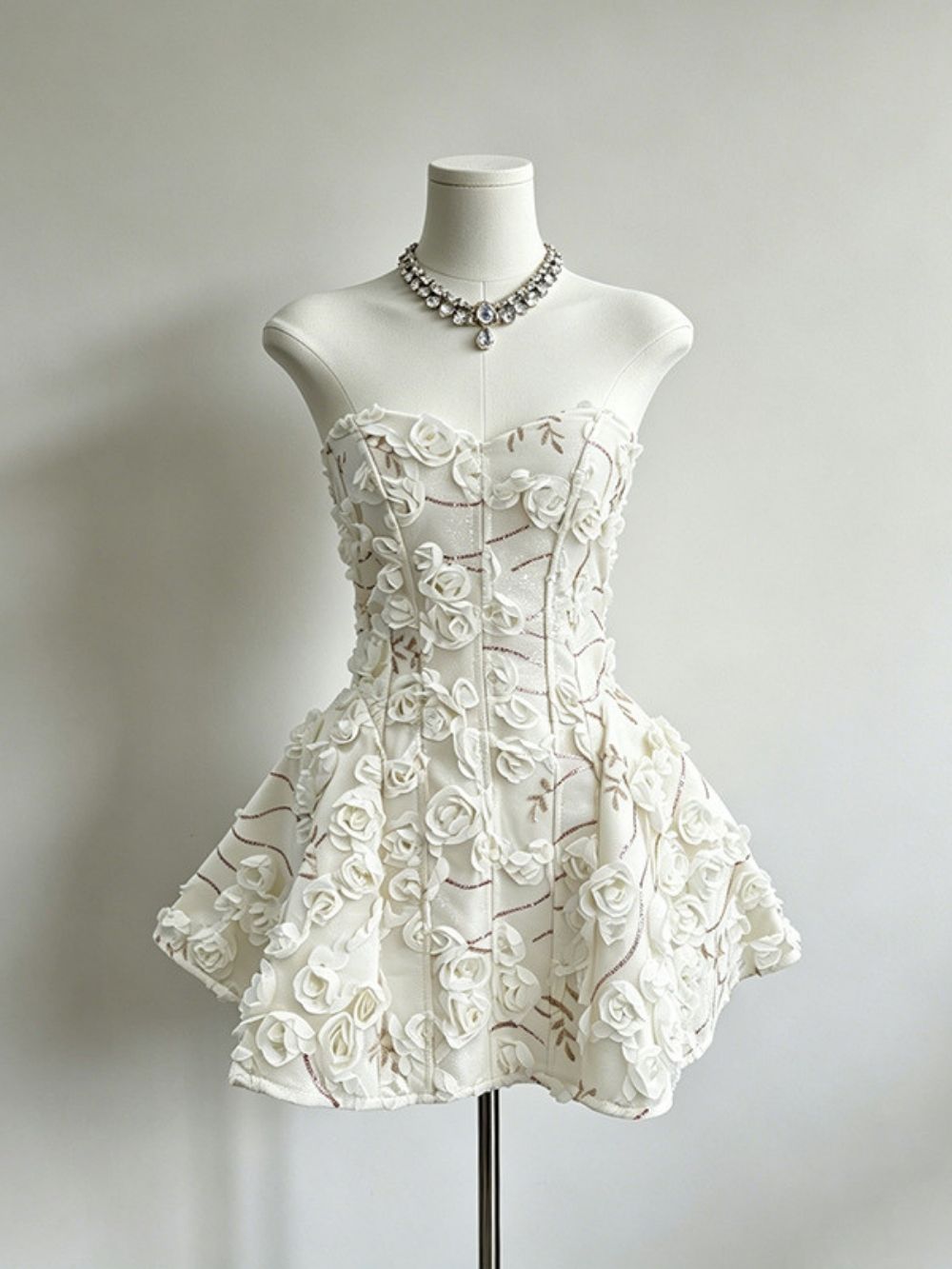Ilvera Strapless Flower Sequin Mini Dress - OWNCI Ilvera Strapless Flower Sequin Mini Dress - OWNCI