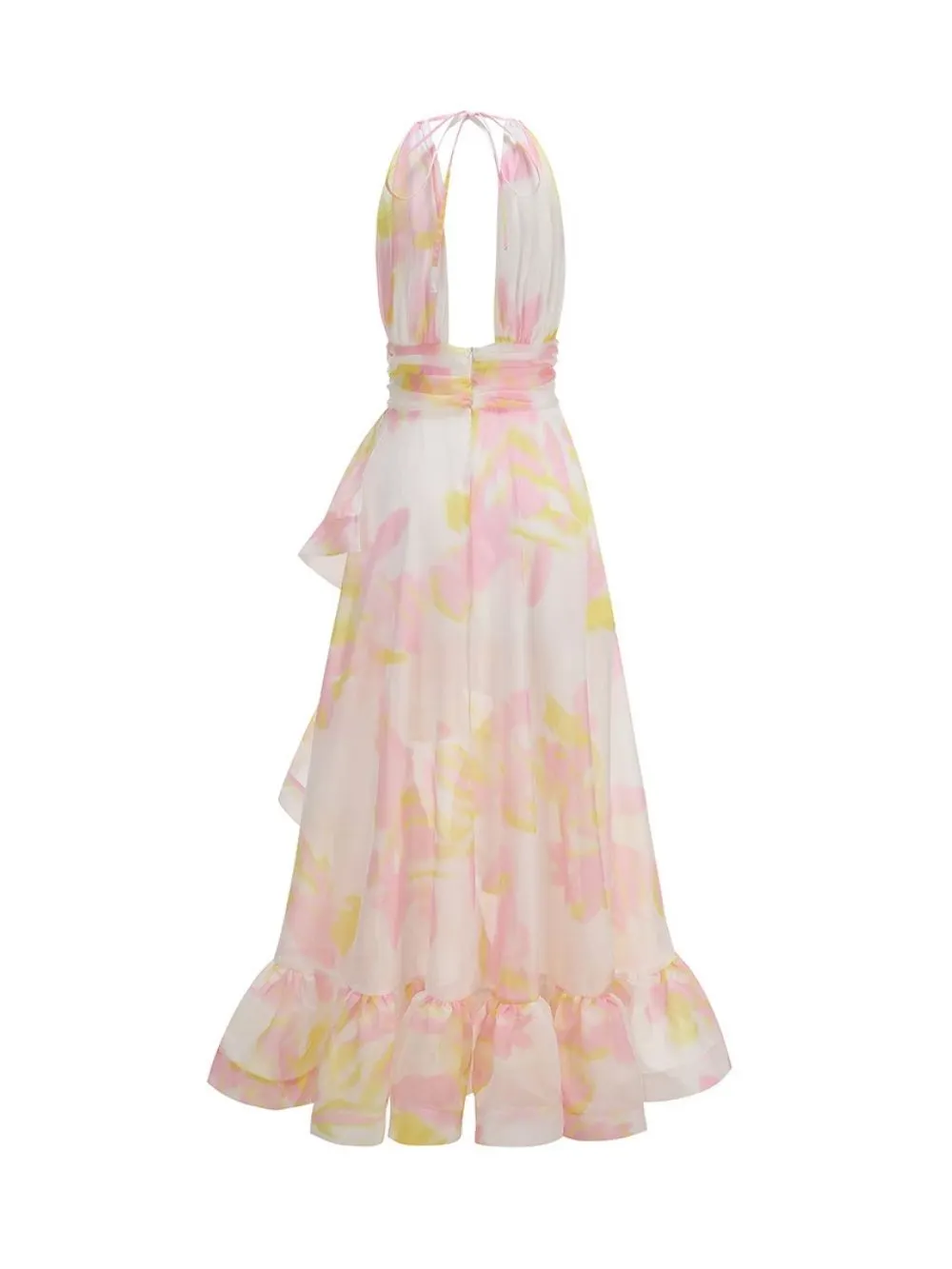 Malha Halter Printed Maxi Dress - OWNCI