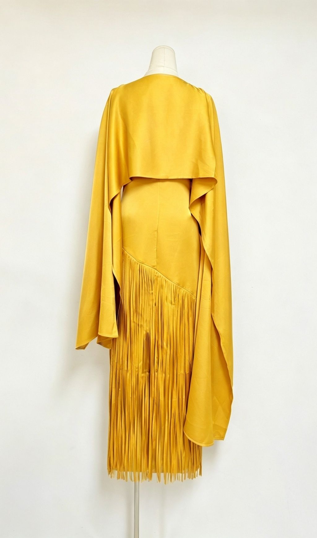 Fashionslee Women Maaike Strapless Tassel Maxi Dress With Cape