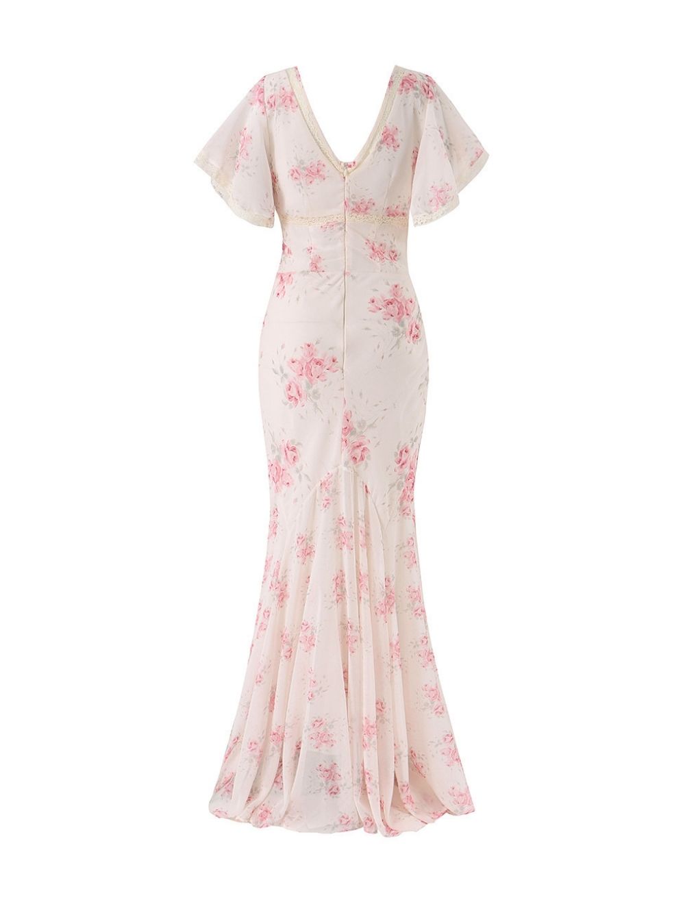Fashionslee Women Ashgar Puff Sleeve Floral Maxi Dress