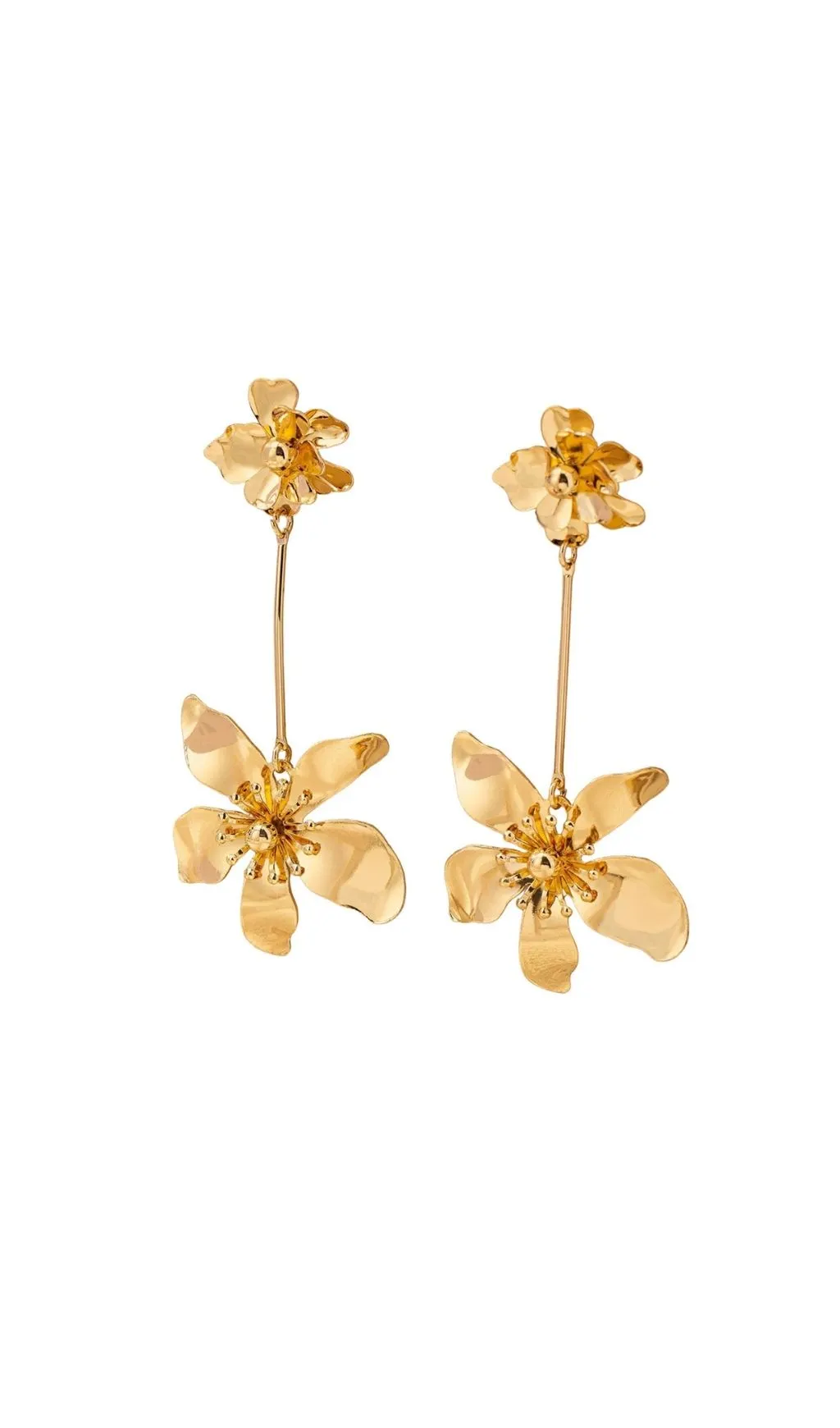 Lenci Gold Flower Earrings