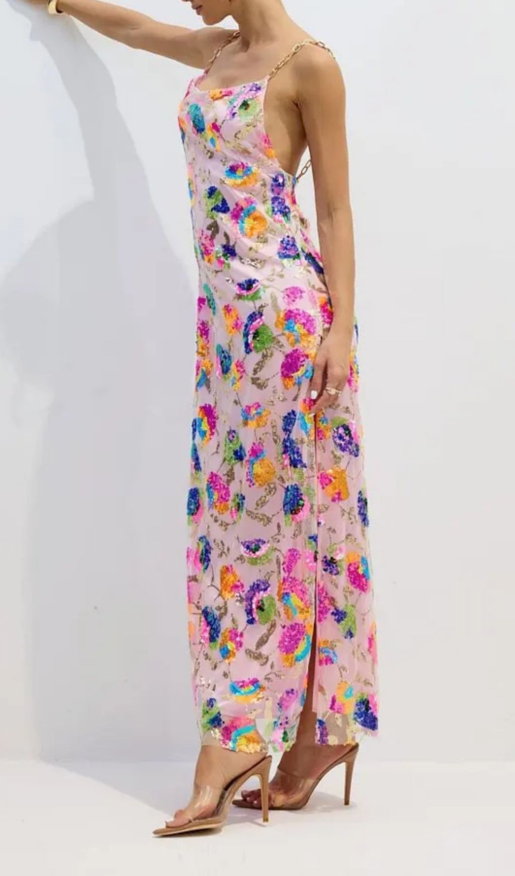 6882701cfd30f6a344aeed5a9ba21c7c Fanny Embroidered Sequins Backless Maxi Dress
