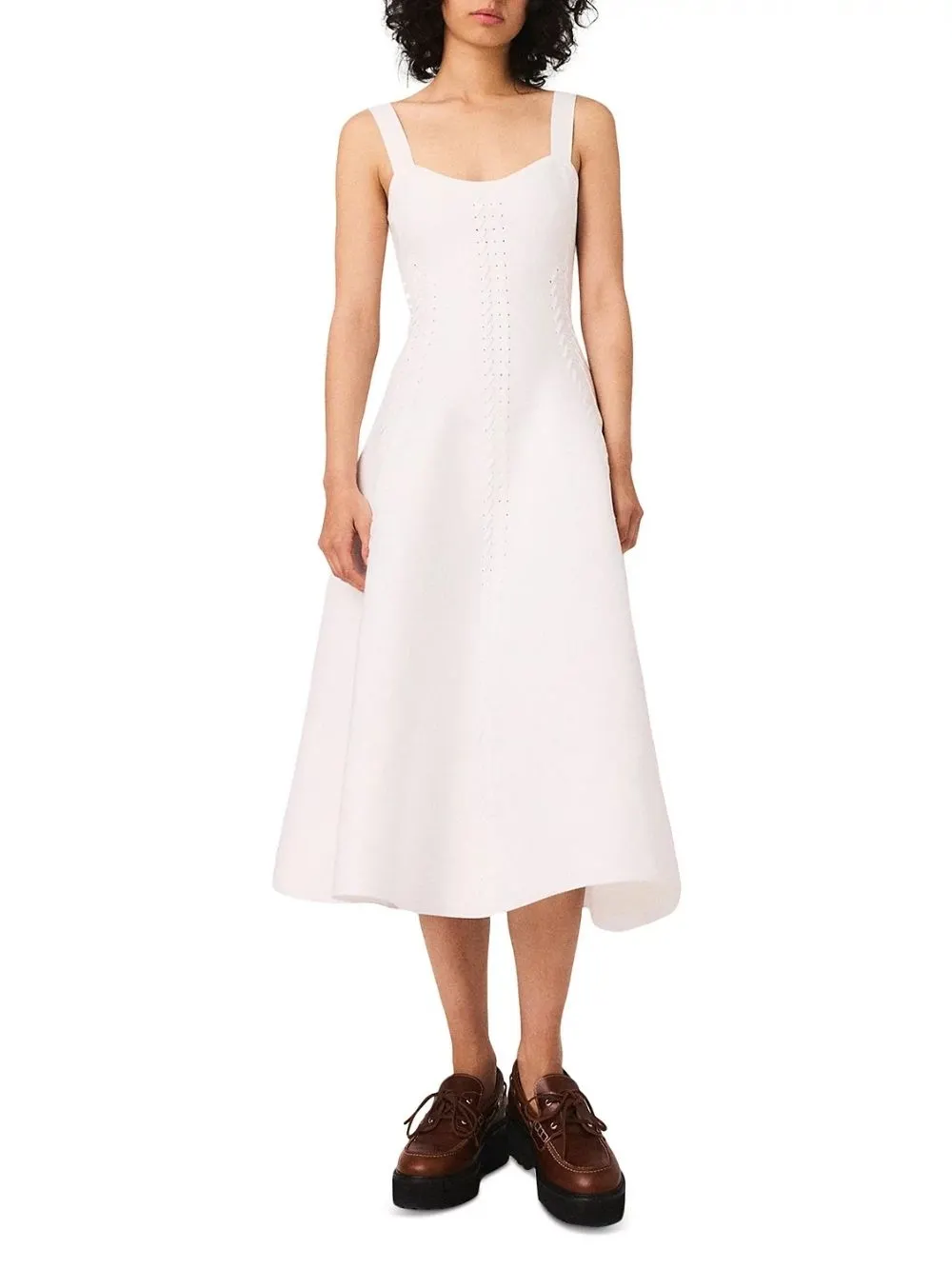 Rorsya Pointelle Knit Midi Dress - OWNCI Rorsya Pointelle Knit Midi Dress - OWNCI