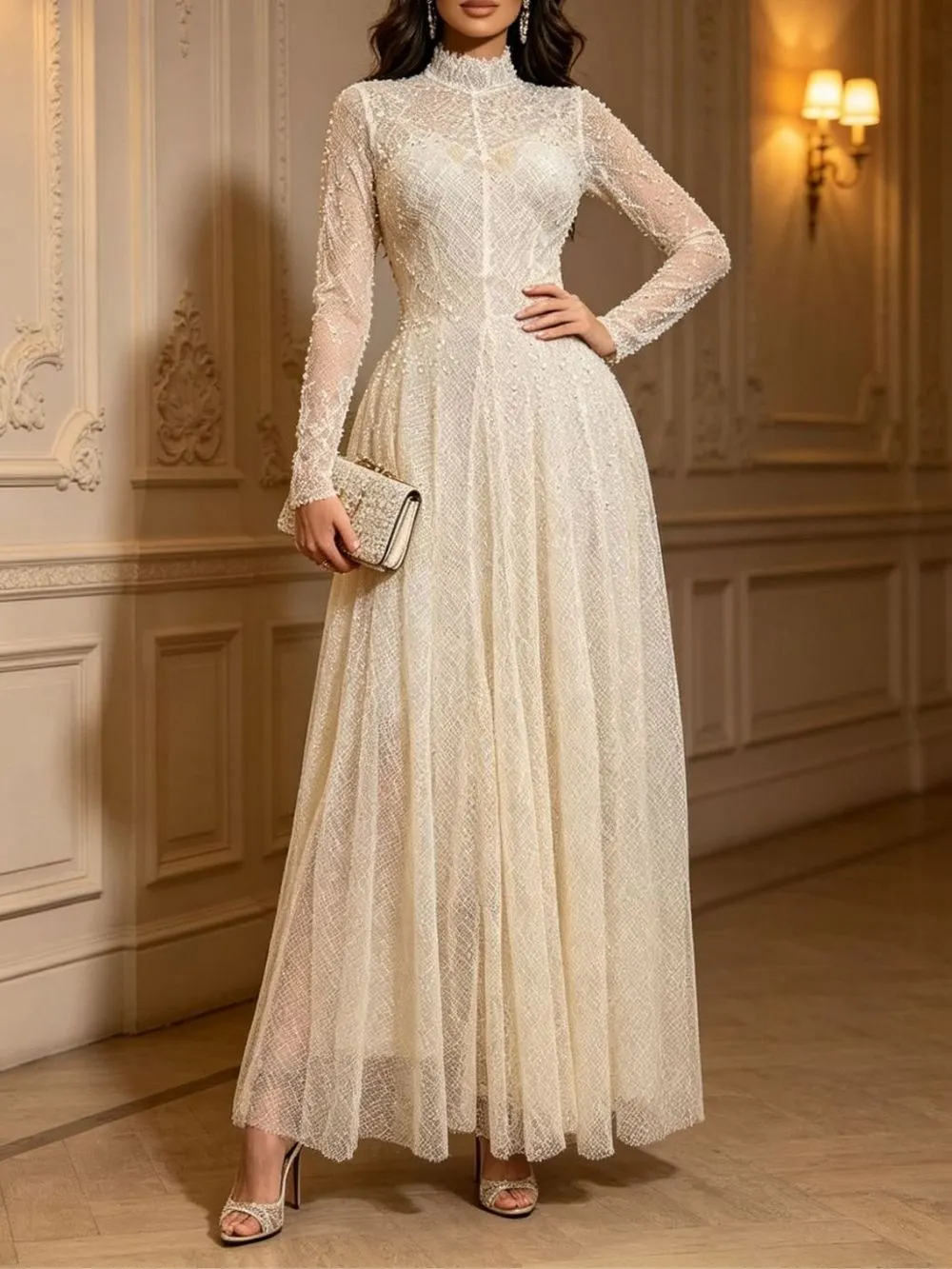 Malloren Long Sleeve Maxi Dress
