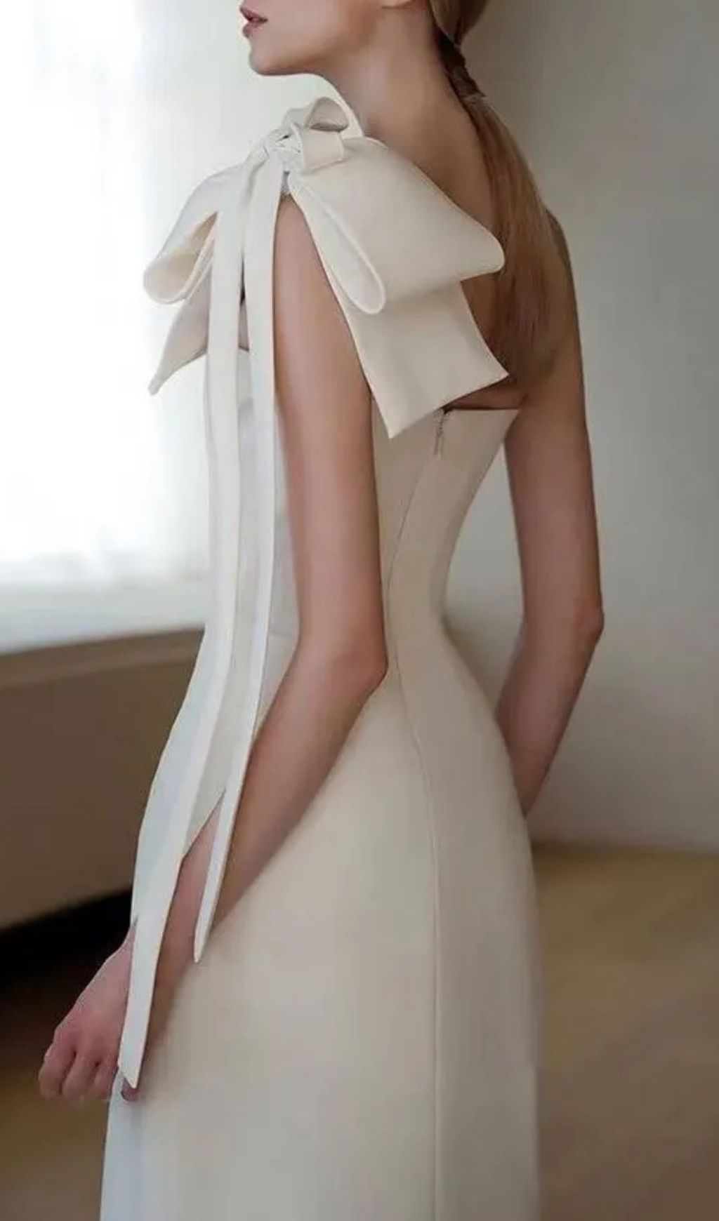 6a97262d2df08852878886397a47278e Estelle White Off Shoulder Satin Midi Dress With Bow