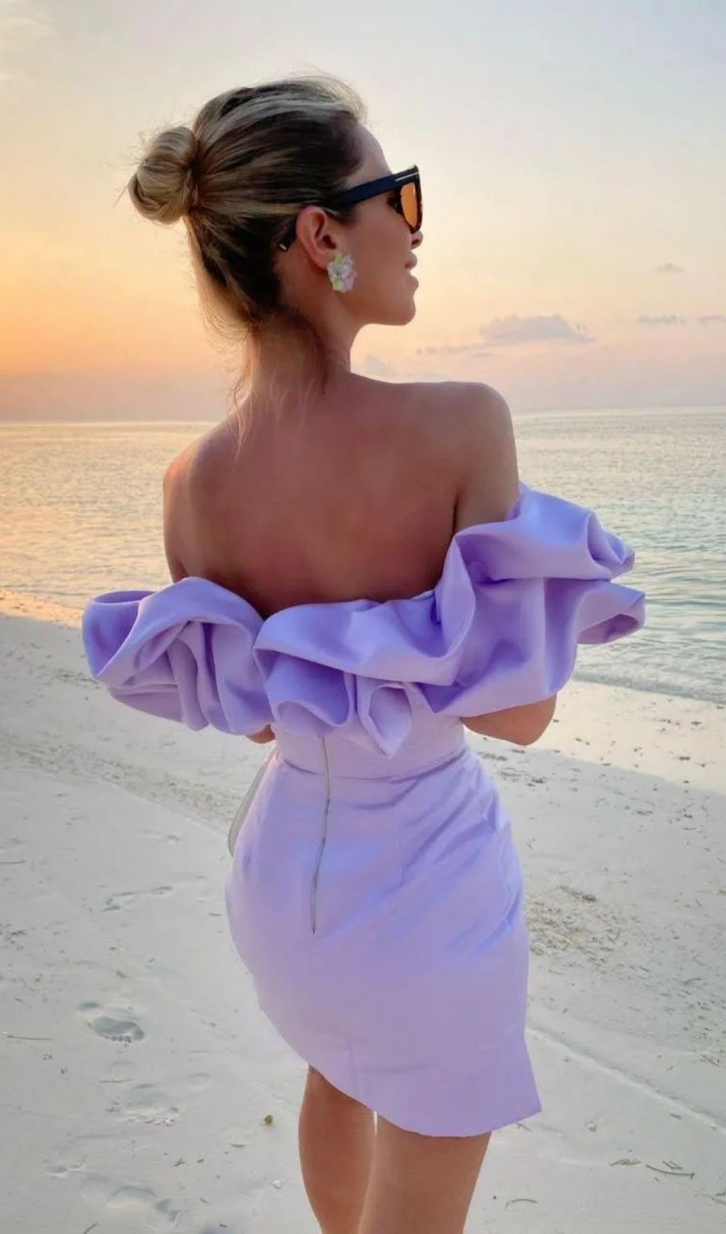 Dolores Ruffled Strapless Off-Shoulder Mini Dress -White - OWNCI