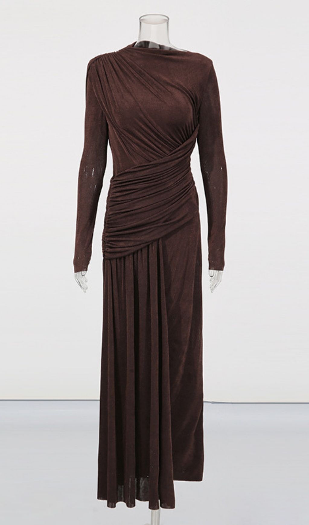 6b048ce19aa898bb3e133c66a348bdbb.jpg Fashionslee Women Leoni Long Sleeve Ruched Maxi Dress
