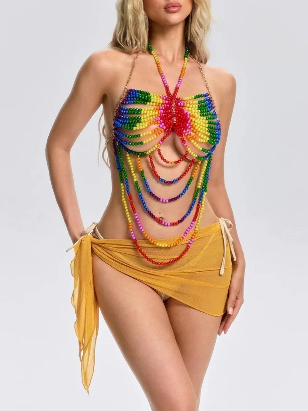 Floyce Chain Beaded Bralette - OWNCI Floyce Chain Beaded Bralette - OWNCI