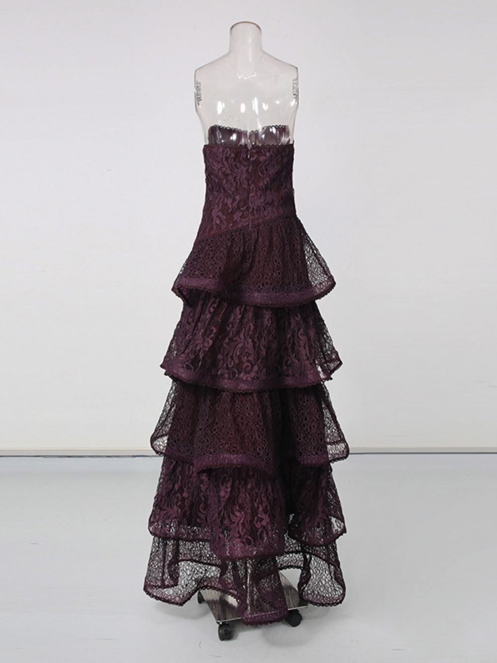 Manjit Purple Strapless Layered Maxi Dress - OWNCI