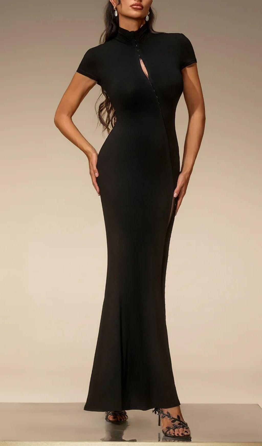 Fashionslee Women Vazvia Short Sleeve Split Maxi Dress