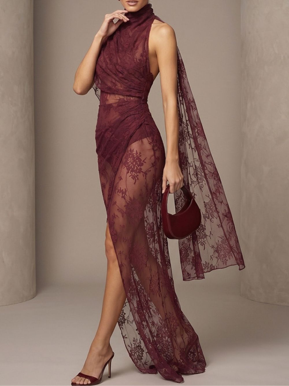 6d9d323dc99e5b21960b334034168067 Maimouna Wine Lace Maxi Dress