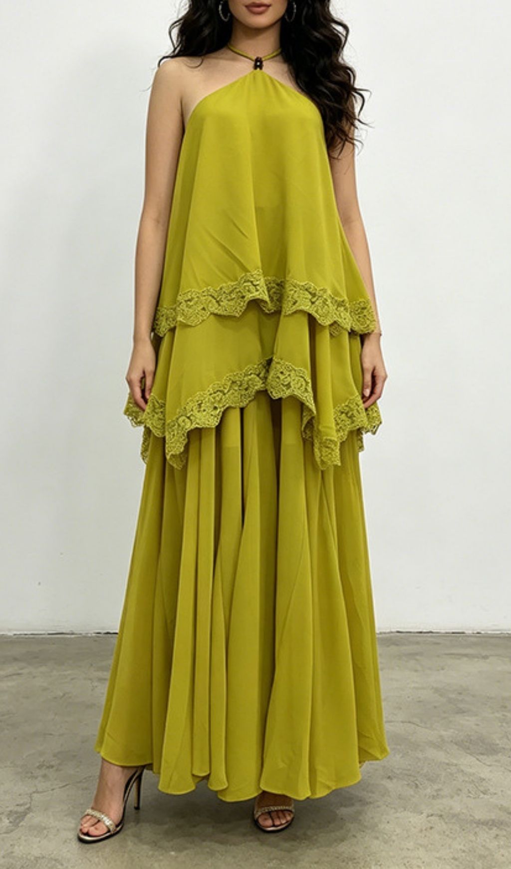 Laurelin Green Halter Maxi Dress - OWNCI Laurelin Green Halter Maxi Dress - OWNCI
