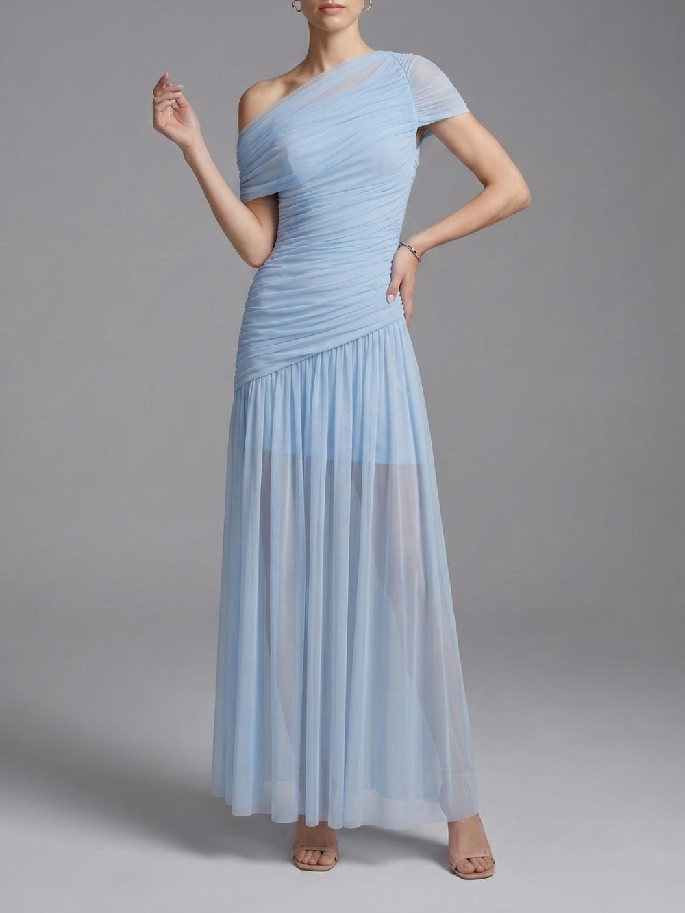 6e4a547465e3e0eedc4411f4e37f9247 Maida Blue Ruched Maxi Dress