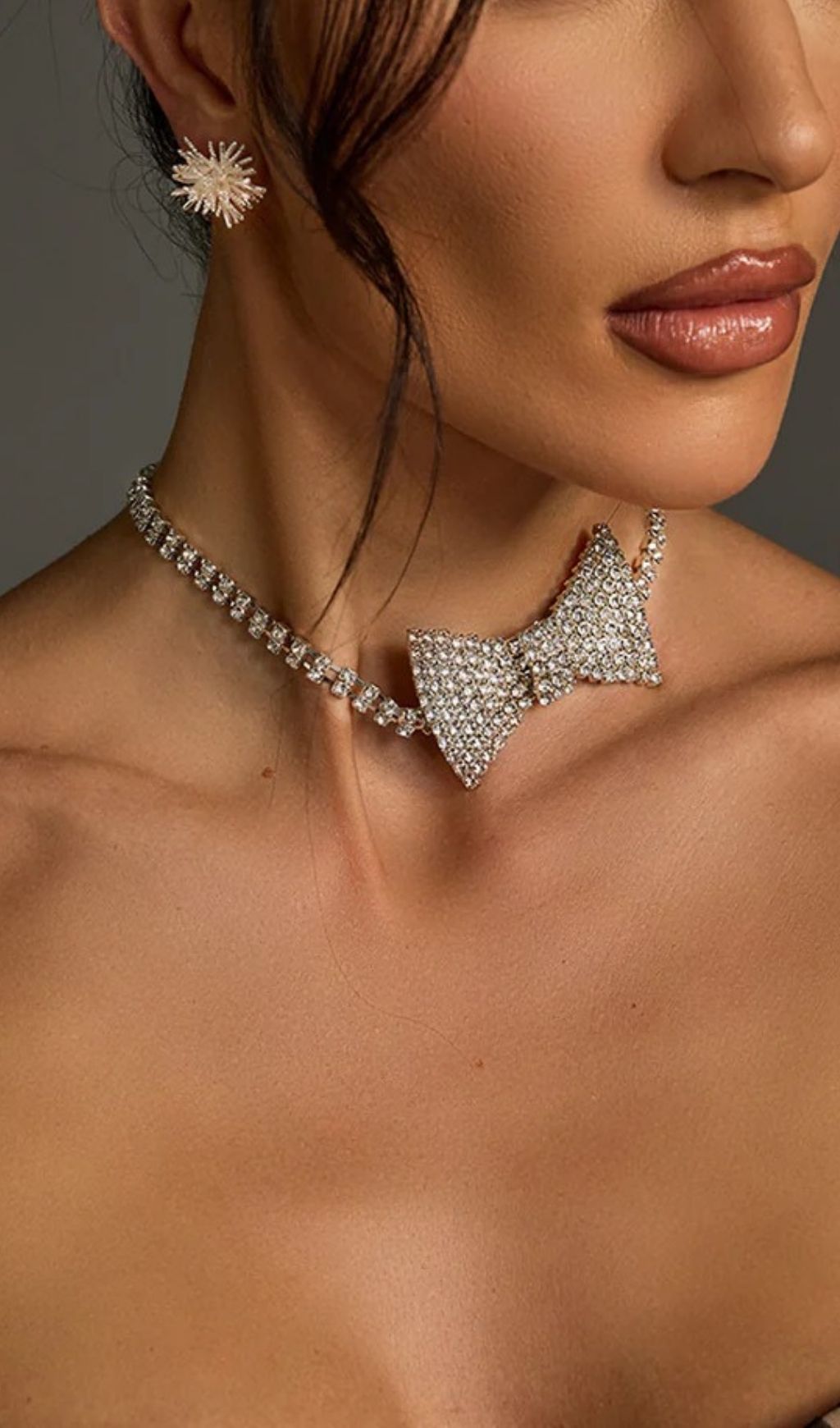 6e5dd44c2b6991c3af4d40f47727bda5.jpg Fashionslee Women Melrose Bow Crystal Choker