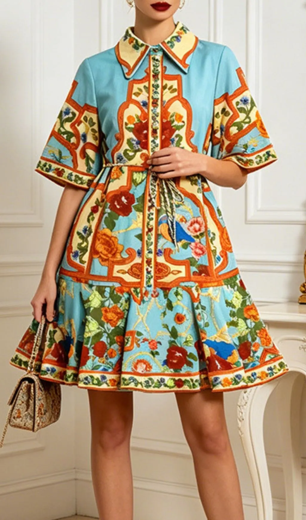 Fashionslee Women Levona Printed Mini Dress