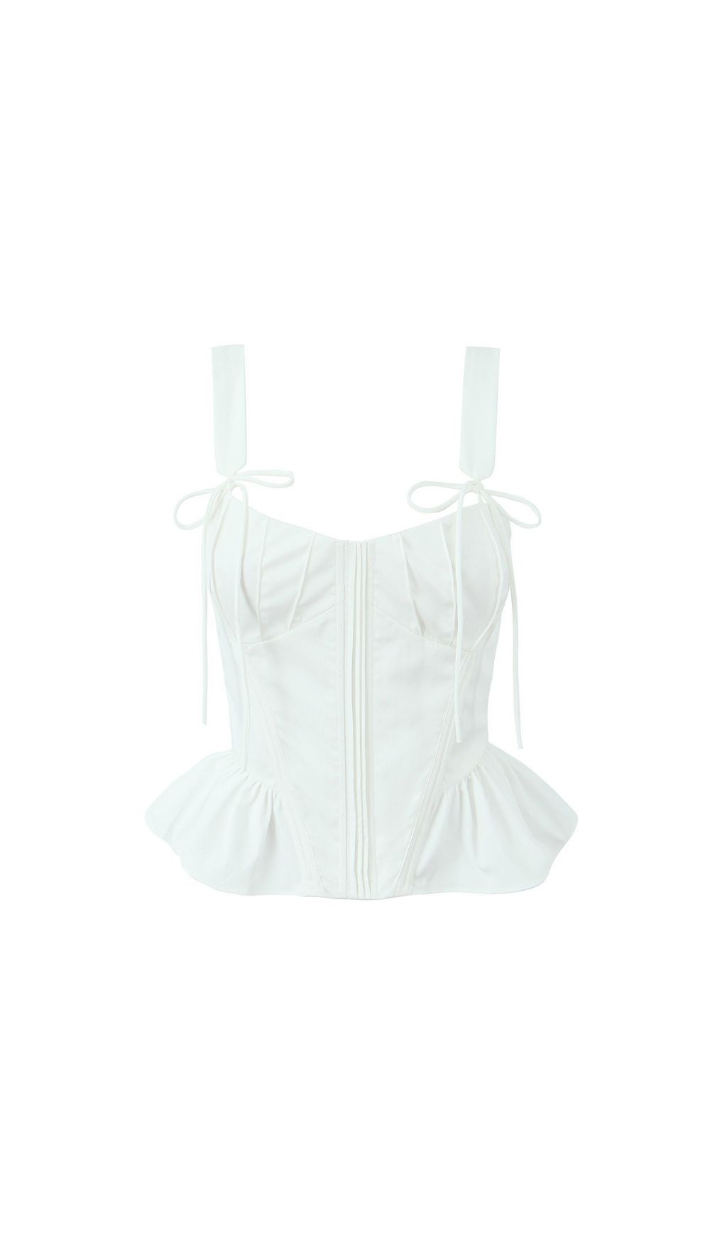 Fashionslee Women Lethia White Corset Top