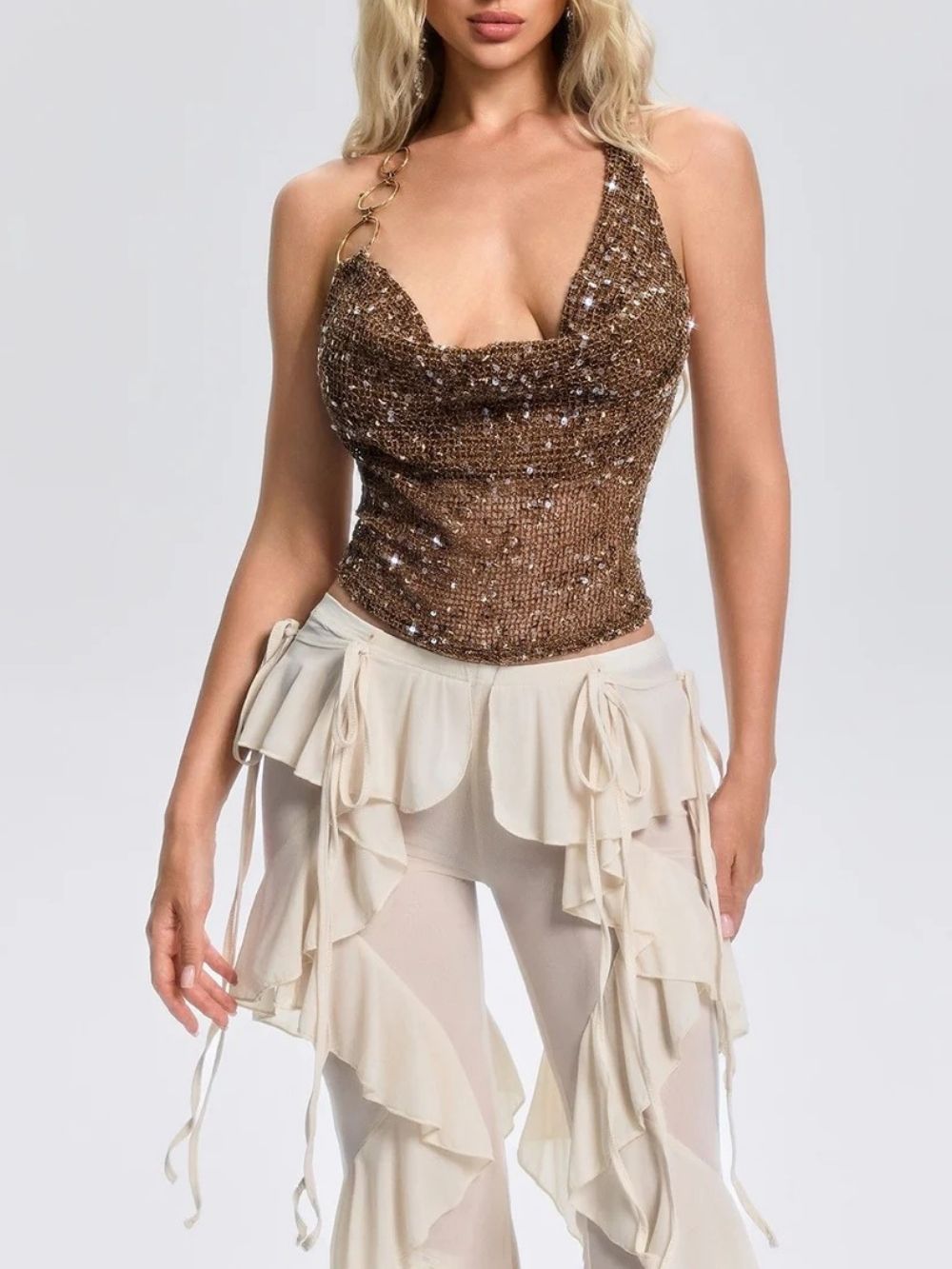 Liebke Halterneck Sequin Top - OWNCI Liebke Halterneck Sequin Top - OWNCI