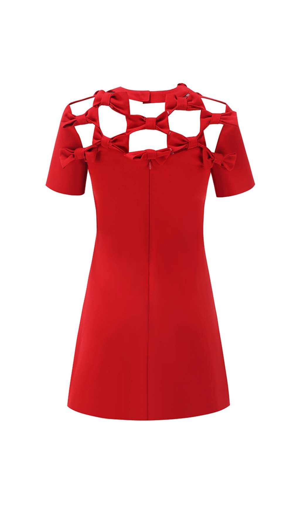 719b4a1d34e2baa902ab6b45fd5676f0 Boa Red Bow Detail Mini Dress