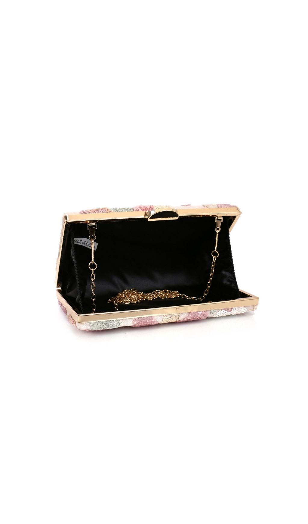 Fashionslee Women Leatrix Pink Sequin Flower Handbag