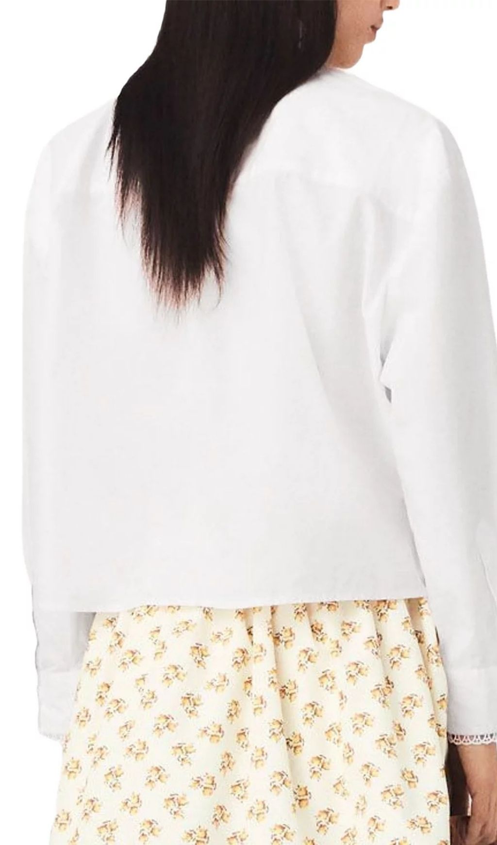 Fashionslee Women Printed Rickrack Trim Skirt
