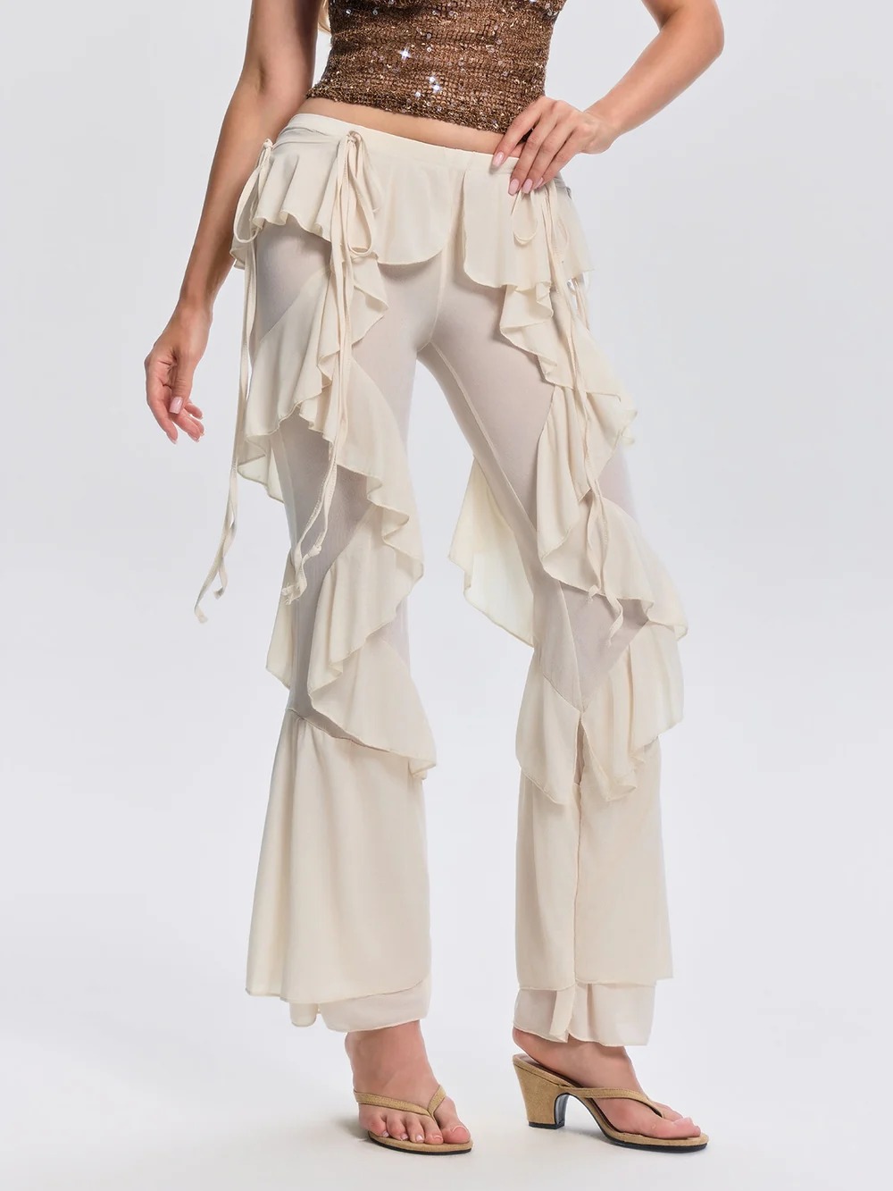 Norvela Ruffle Flare Pants