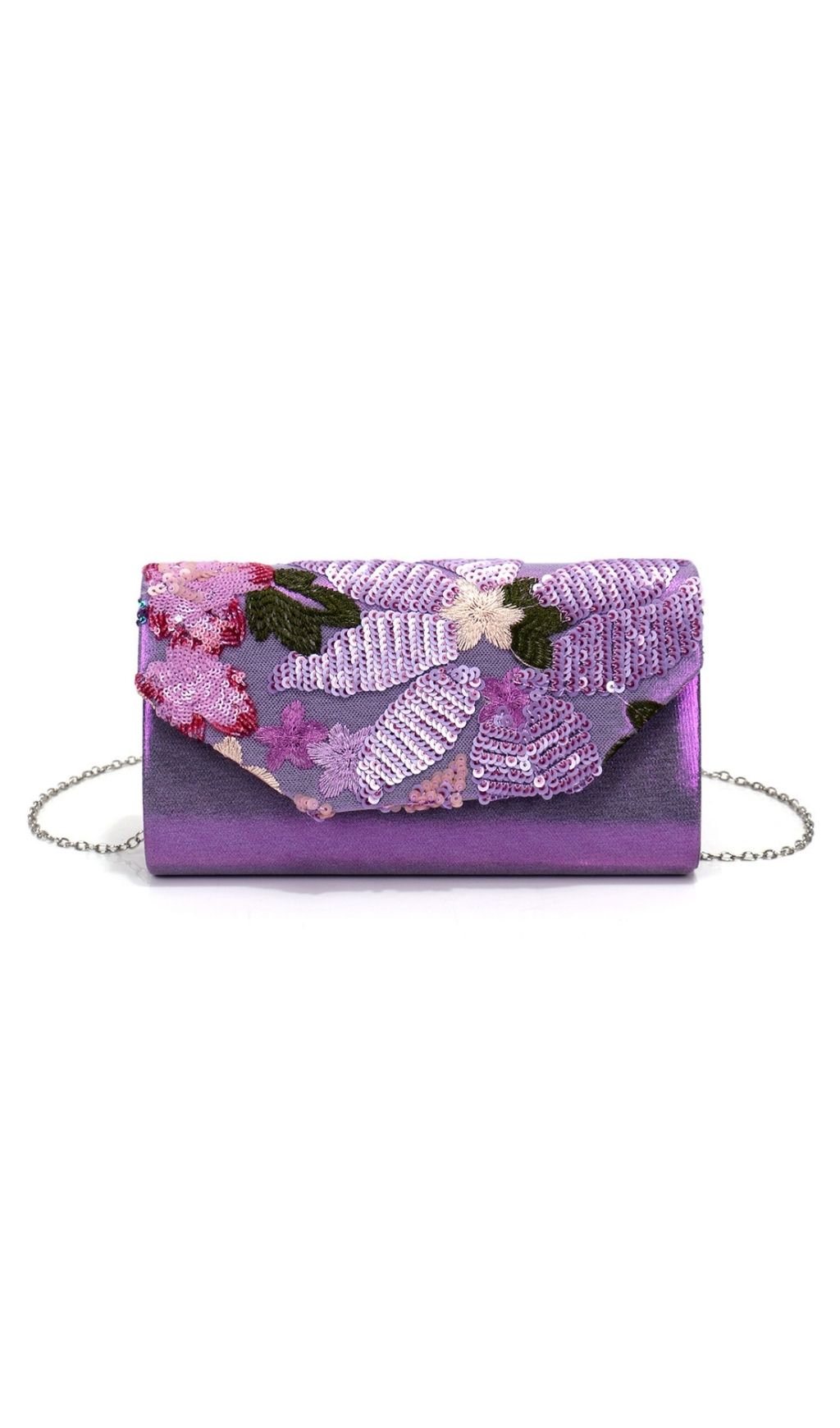 75b6f09c1399a2e81e6ced9400a2ccd4.jpg Fashionslee Women Leala Purple Flower Sequin Handbag