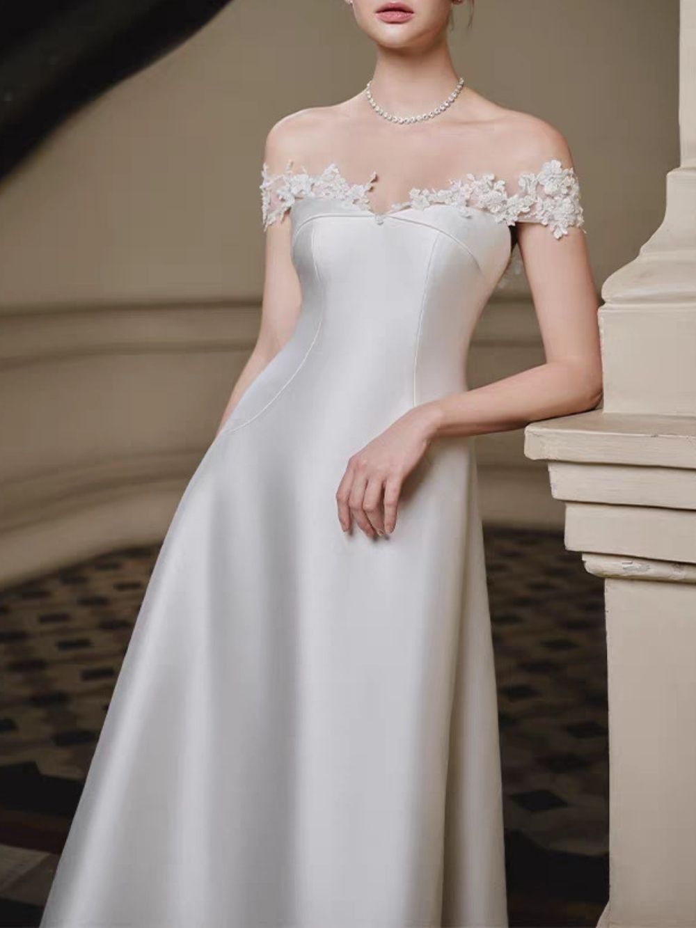 Macon White Flower Midi Dress - OWNCI Macon White Flower Midi Dress - OWNCI