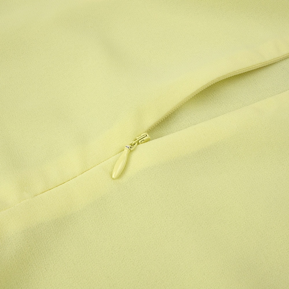 Mallie Yellow Spaghetti Pleated Ruffle Maxi Dress