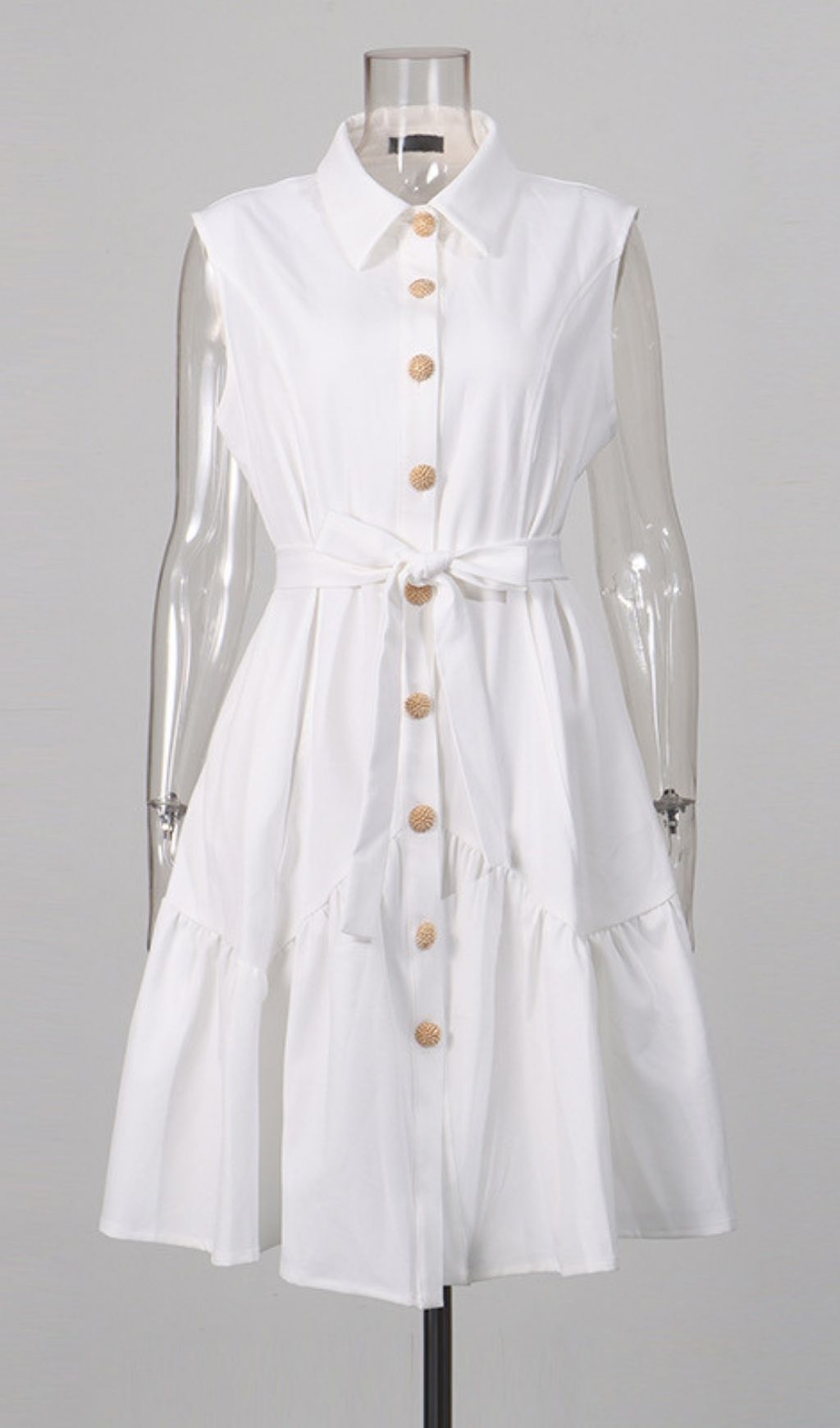 Fashionslee Women Leni Single-Breasted Mini Dress