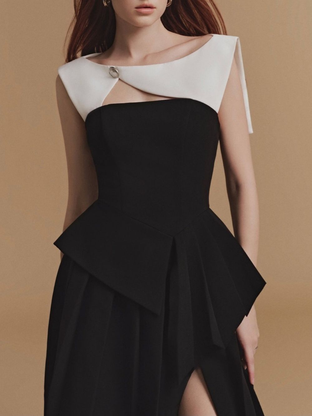 Mair Irregular Hem Midi Dress - OWNCI