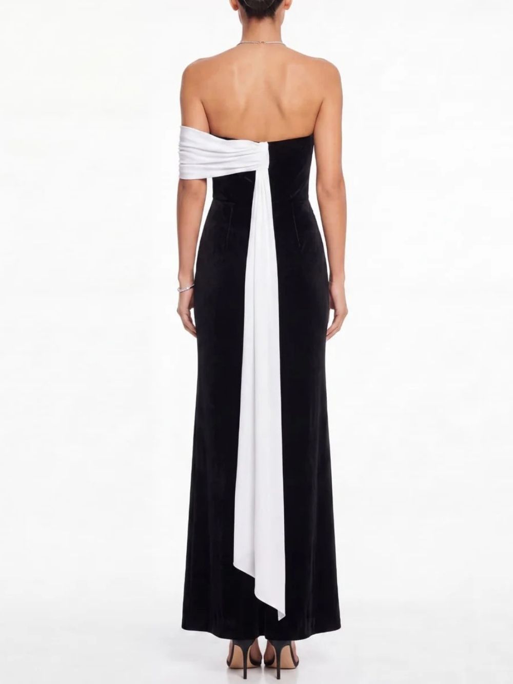 Malven Flower Lace Up Mermaid Maxi Dress
