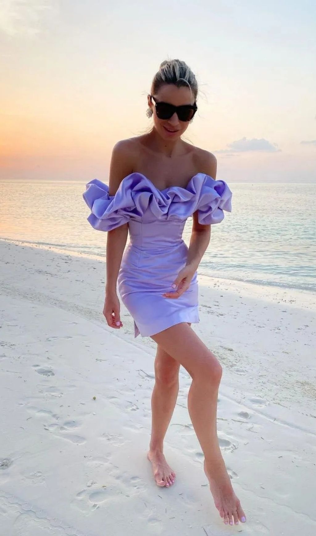 Dolores Ruffled Strapless Off-Shoulder Mini Dress -White - OWNCI