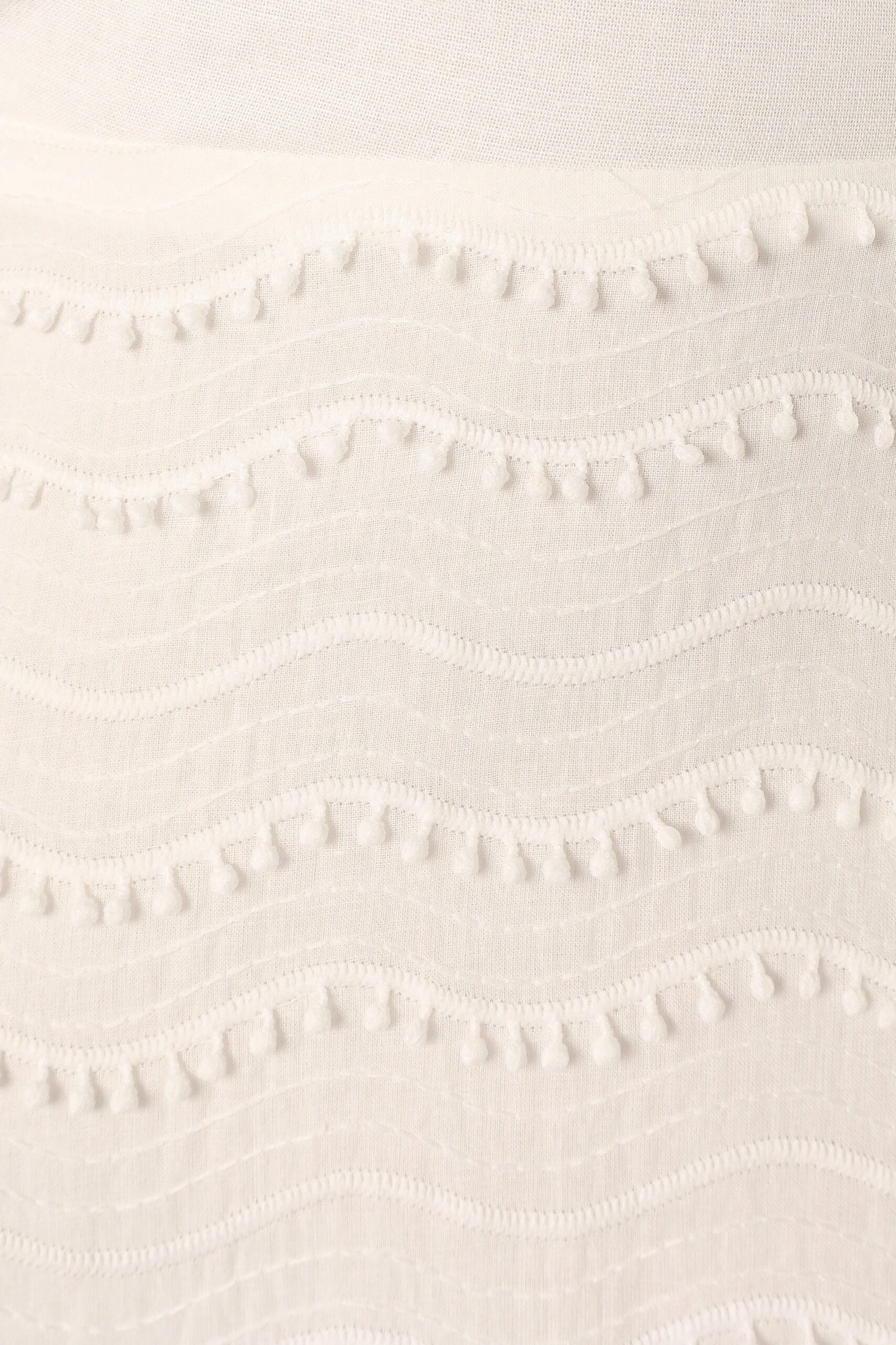 Pom Pom Trim Back Bow Midi Sundress