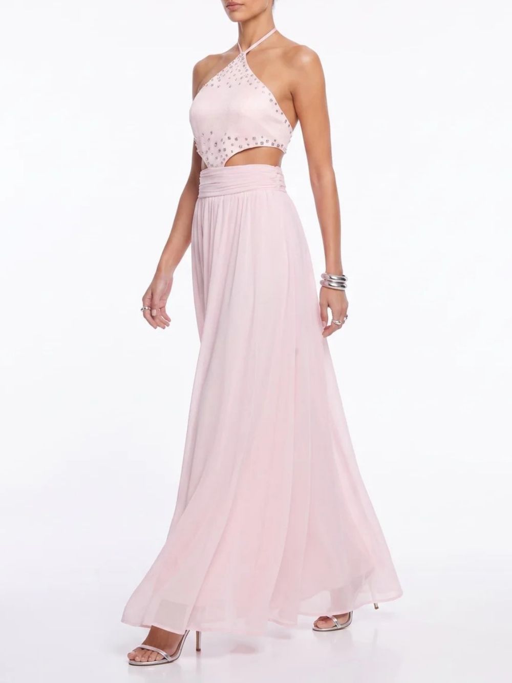 7a643166bbad2609ca2e1fa7f625eb69 Tavrix Halterneck Rhinestone Skirt Set