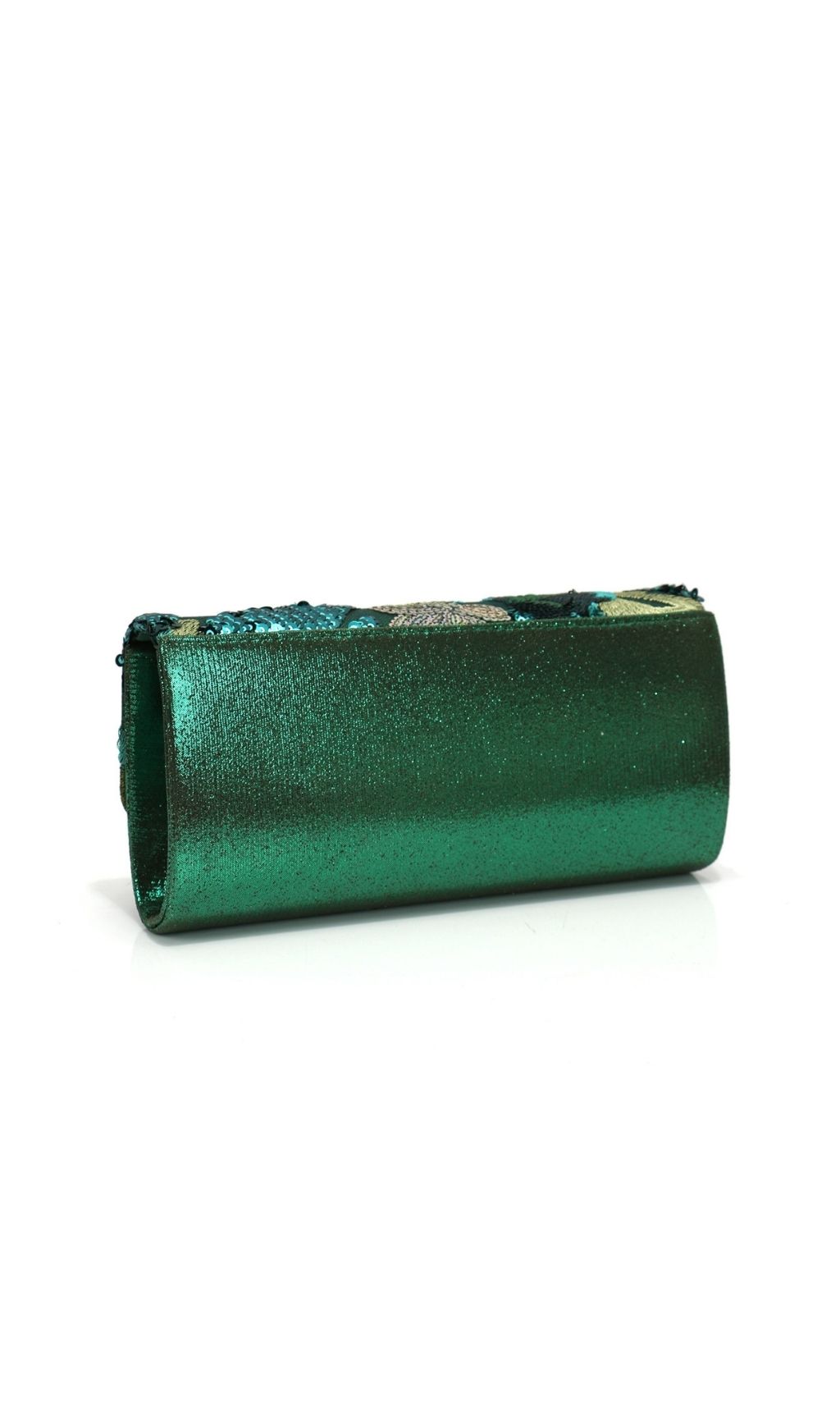 Fashionslee Women Leala Green Flower Sequin Handbag