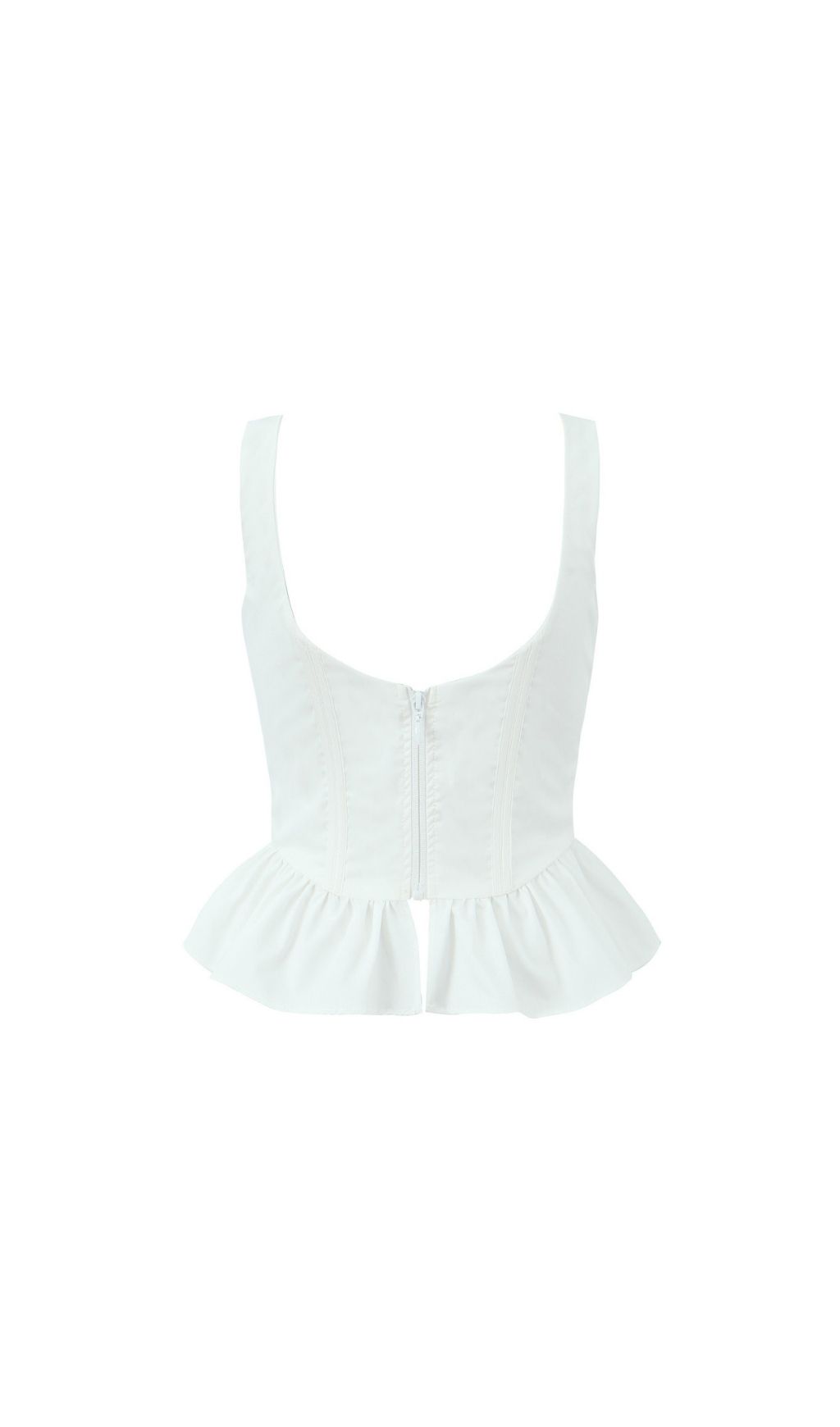 Fashionslee Women Lethia White Corset Top