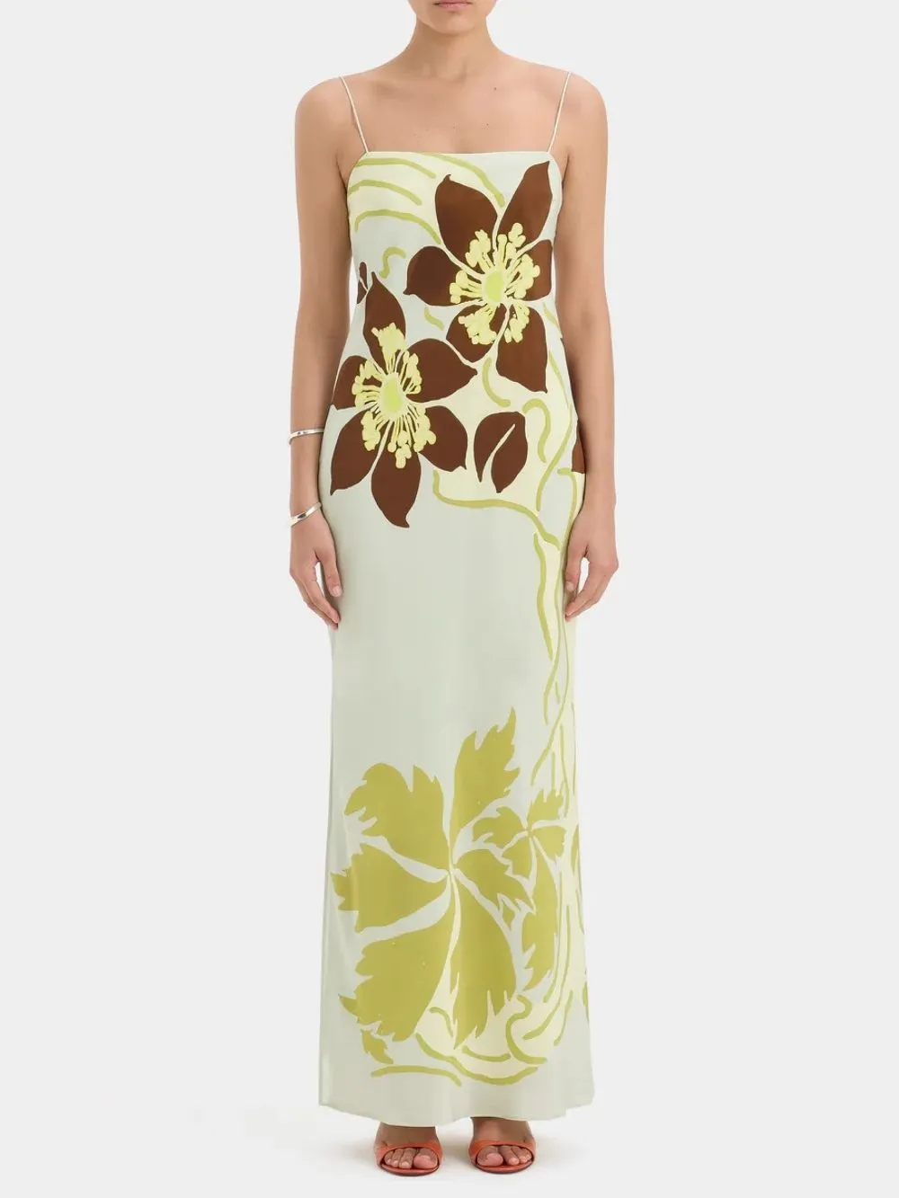 Fashionslee Women Ashgar Spaghetti Floral Maxi Dress