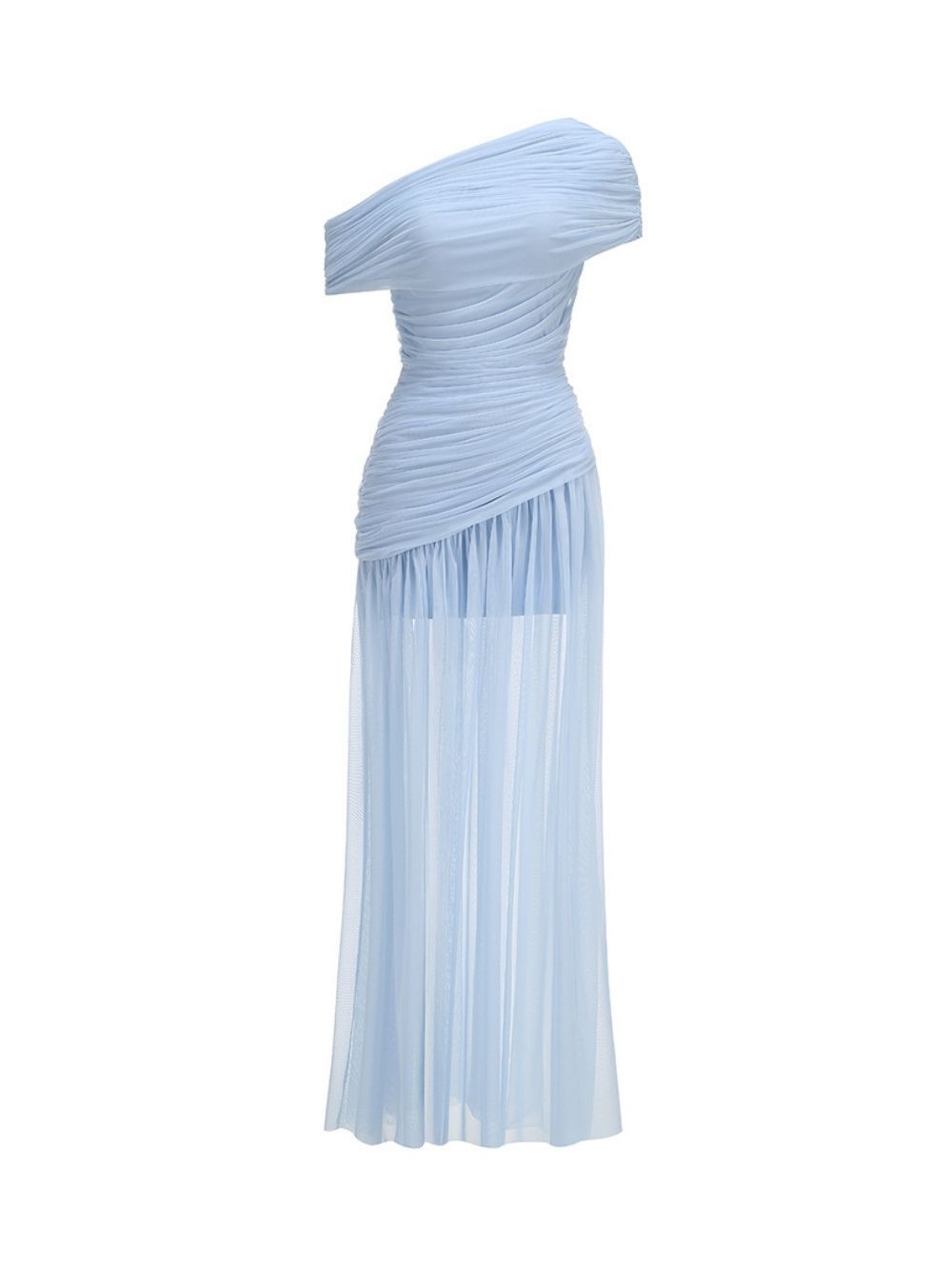 7de832a6f03853a7990a28c94dc2a3d7 Maida Blue Ruched Maxi Dress