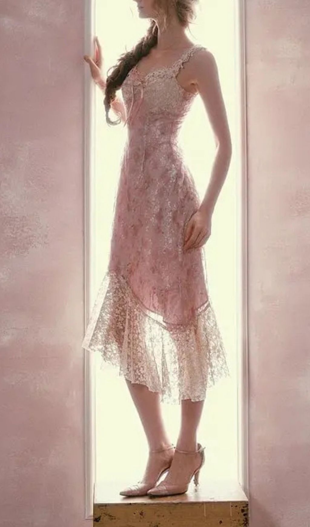 7ed1e6549e627900ca3de8b7cf7f124e Mandy Floral Lace Embroidery Midi Dress - Pink