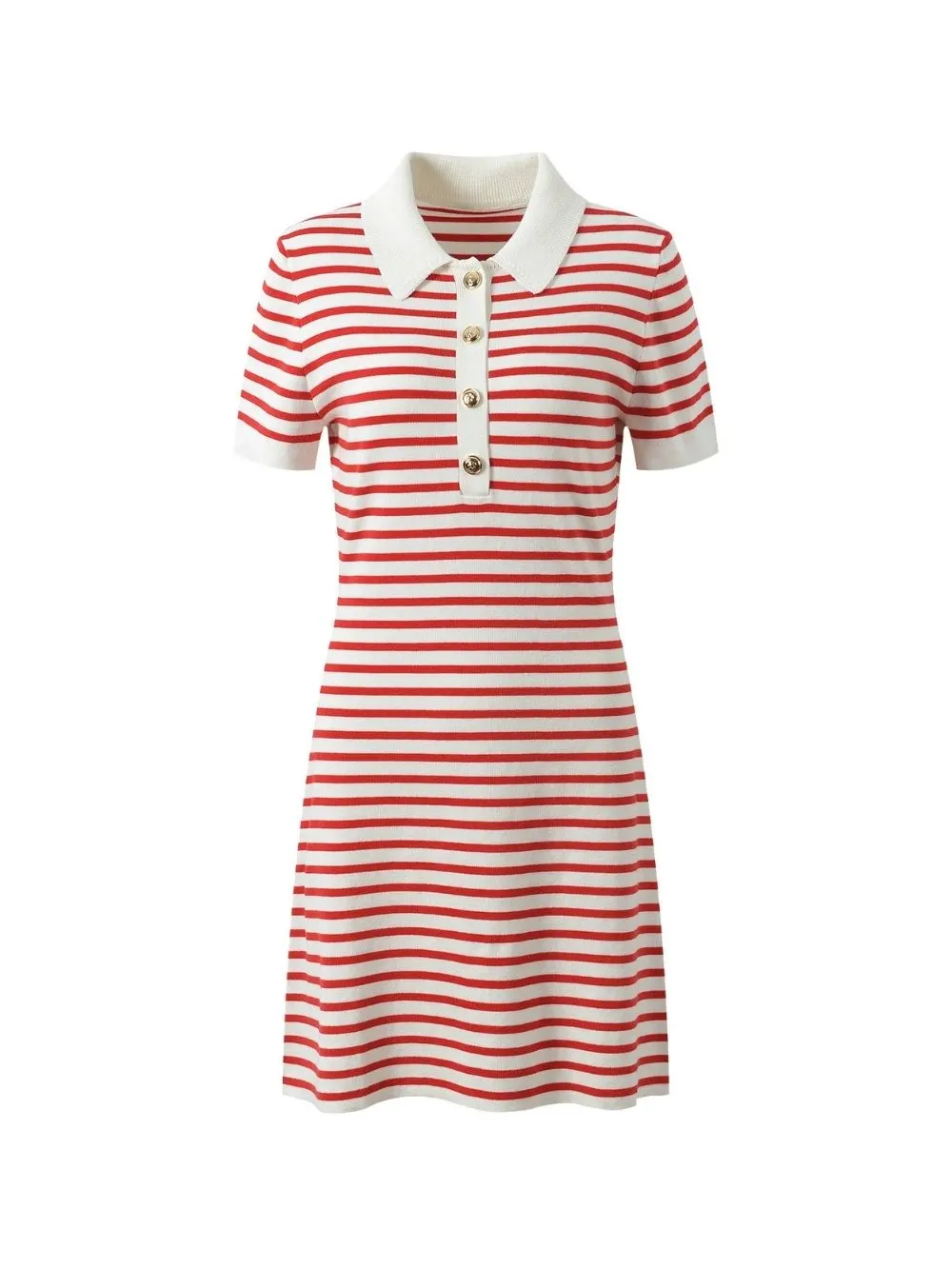 Striped Polo Dress - OWNCI Striped Polo Dress - OWNCI